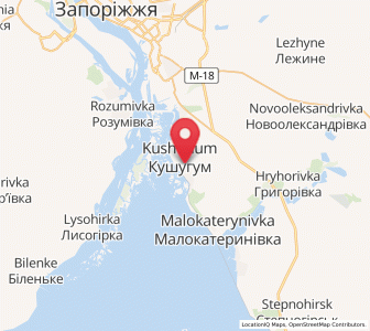 Map of Kouchouhoum, Zaporizhzhia