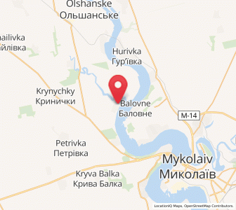 Map of Kyriakivka, Mykolaiv