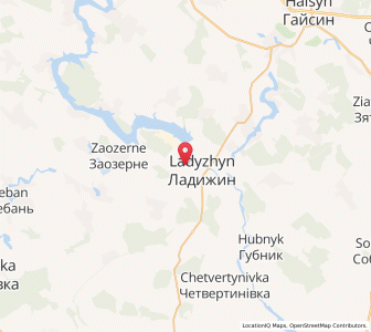 Map of Ladyjyn, Vinnytsia