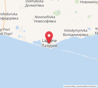 Map of Lazourné, Kherson
