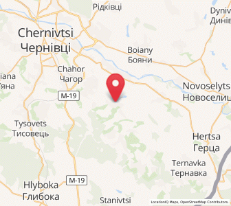 Map of Loukovytsia, Chernivtsi