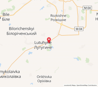 Map of Loutouhyne, Luhansk