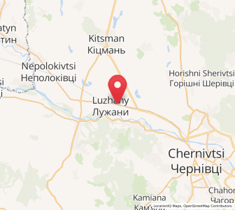 Map of Loujany, Chernivtsi