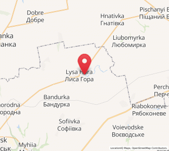 Map of Lyssa Hora, Mykolaiv