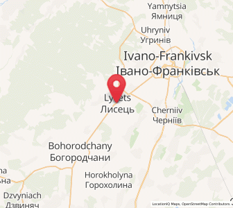 Map of Lyssets, Ivano-Frankivsk