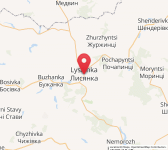 Map of Lyssianka, Cherkasy
