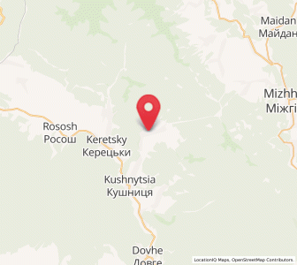 Map of Lysychovo, Transcarpathia