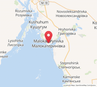 Map of Malokatérynivka, Zaporizhzhia