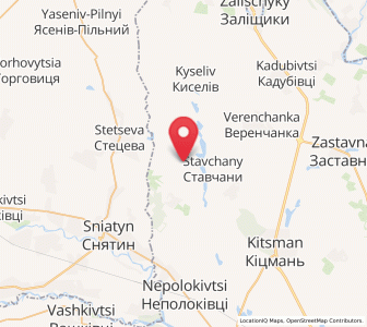 Map of Maliatyntsi, Chernivtsi