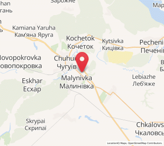 Map of Malynivka, Kharkiv