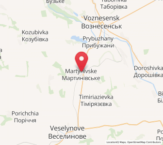 Map of Martynivské, Mykolaiv