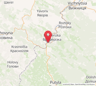 Map of Marynytchi, Chernivtsi