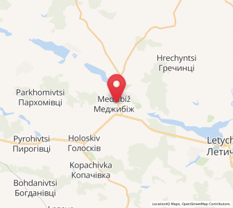 Map of Medjybij, Khmelnytskyi