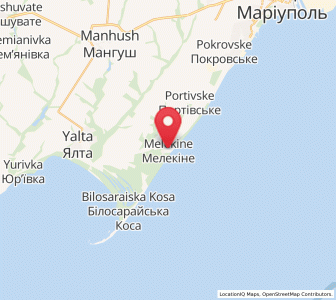 Map of Melekyne, Donetsk