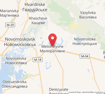 Map of Mélioratyvné, Dnipropetrovsk