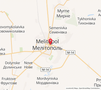 Map of Mélitopol, Zaporizhzhia