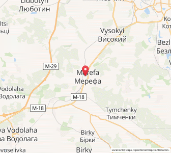Map of Merefa, Kharkiv