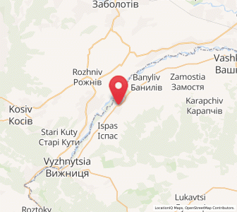 Map of Miliïévé, Chernivtsi