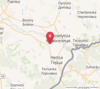 Map of Molnytsia, Chernivtsi