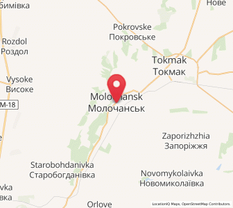 Map of Molotchansk, Zaporizhzhia