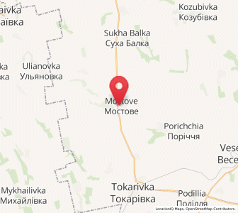 Map of Mostové, Mykolaiv