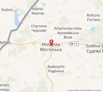 Map of Mostyska, Lviv