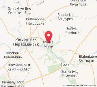Map of Myhiïa, Mykolaiv