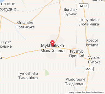 Map of Mykhaïlivka, Zaporizhzhia