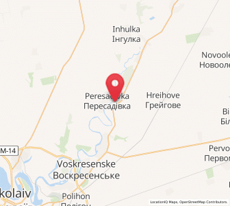 Map of Mykhaïlo-Laryné, Mykolaiv