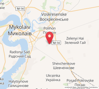 Map of Mykolaïvské, Mykolaiv