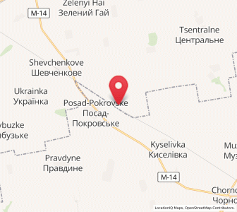 Map of Myrne, Mykolaiv