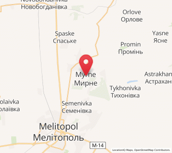 Map of Myrné, Zaporizhzhia