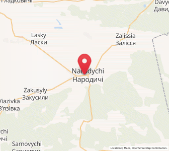 Map of Narodychi, Zhytomyr