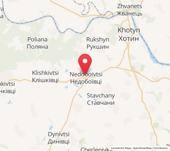 Map of Nédoboïvtsi, Chernivtsi