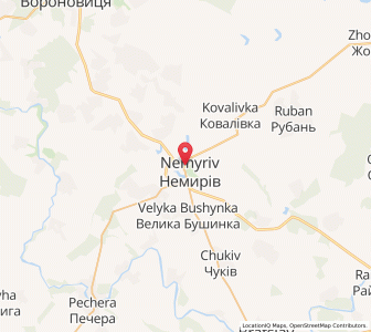 Map of Némyriv, Vinnytsia