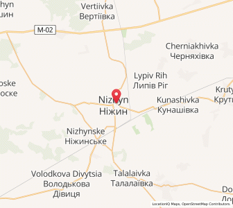Map of Nijyn, Chernihiv