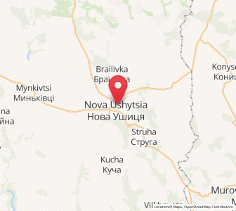 Map of Nova Ouchytsia, Khmelnytskyi