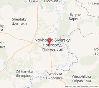Map of Novhorod-Siverskyi, Chernihiv