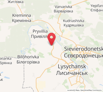 Map of Novodruzhesk, Luhansk
