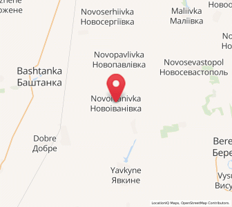 Map of Novo'ivanivka, Mykolaiv