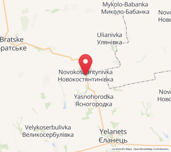 Map of Novokostiantynivka, Mykolaiv