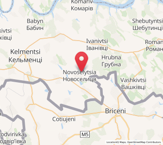 Map of Novossélytsia, Chernivtsi