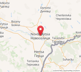 Map of Novossélytsia, Chernivtsi