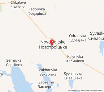 Map of Novotroïtské, Kherson