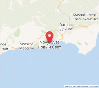 Map of Novy Svet, Crimea
