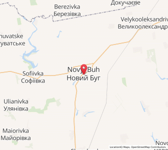 Map of Novyï Bouh, Mykolaiv