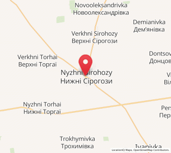 Map of Nyjni Sirohozy, Kherson