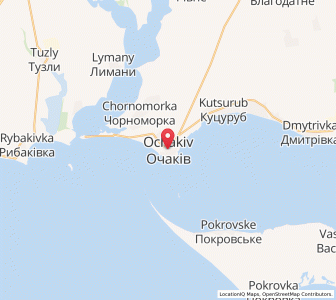 Map of Otchakiv, Mykolaiv