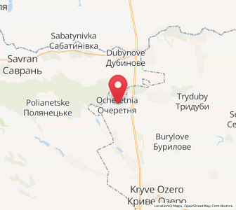 Map of Otchéretnia, Mykolaiv