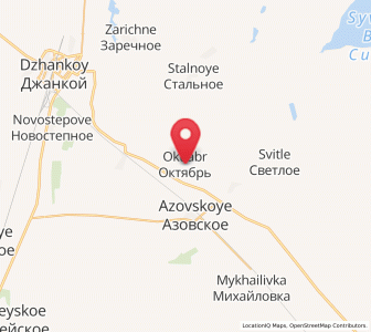 Map of Oktyabr’, Crimea